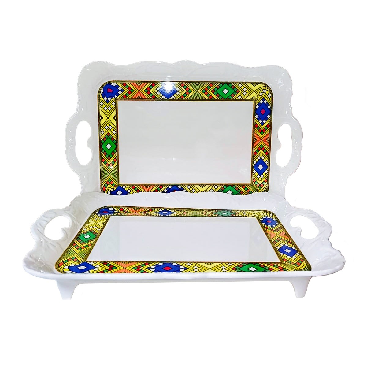 Platsic Coffee Serving Tray with Leg