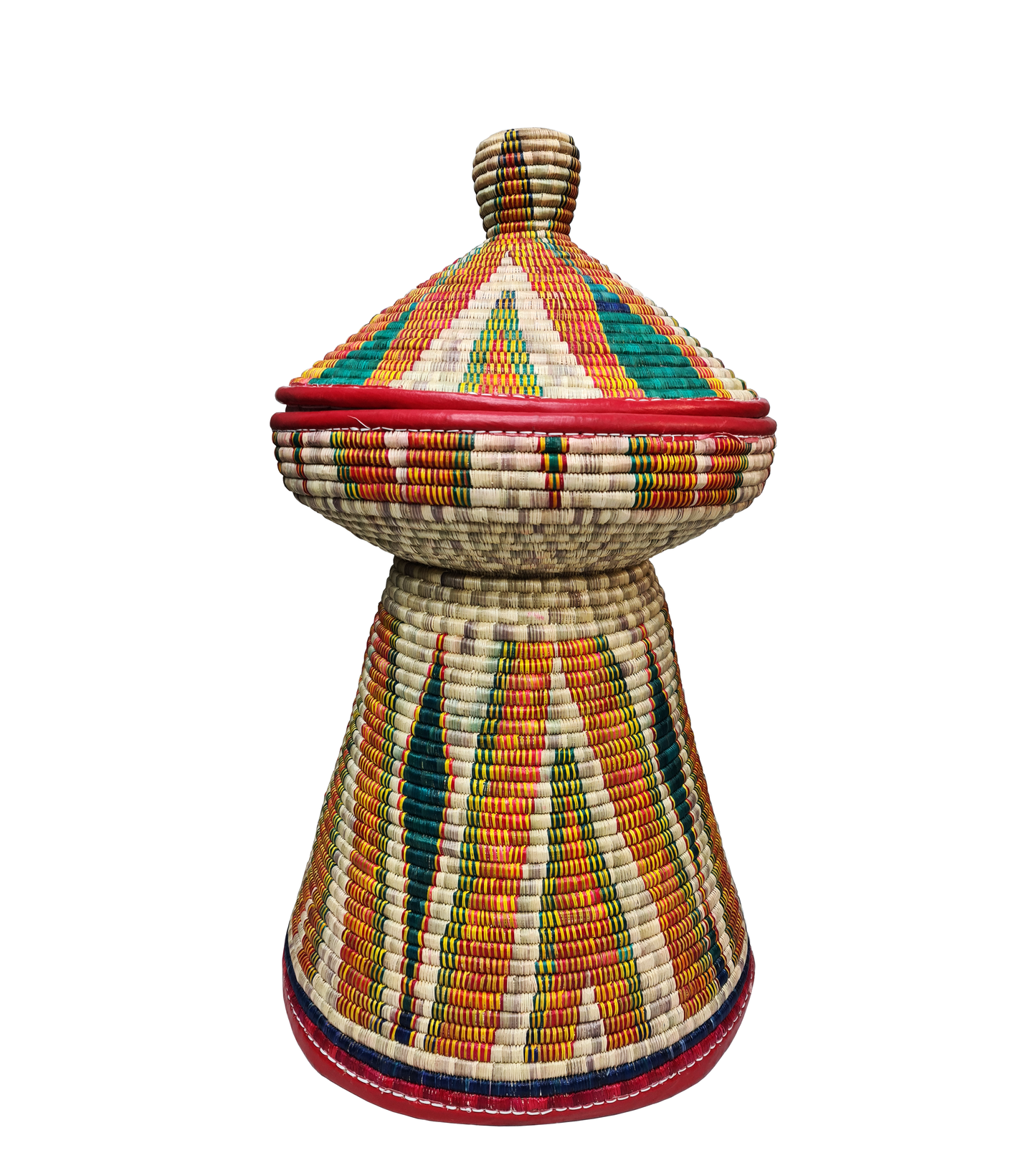 Ethiopian/Eritrean traditional, hand made, weaving, serving table ወርቂ መሶብ